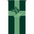  Green Printed Inside Banner - Eucharist Motif - Raytex Fabric 