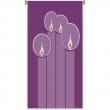  Purple Printed Small Inside Banner - Crown of Thorns Motif - Raytex DM Fabric 
