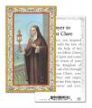  "Prayer to St. Clare" Prayer/Holy Card (Paper/100) 