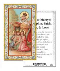  \"Prayer to St. Sophia, Faith, Hope & Love\" Prayer/Holy Card (Paper/100) 