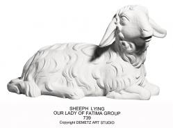  Sheep Lying Statue for Our Lady of Fatima Group in Fiberglass, 48\" & 60\"H 