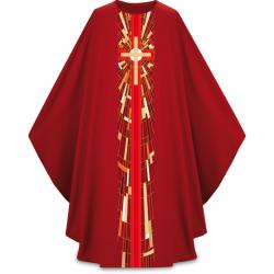  Red Gothic Chasuble - Pius Fabric 