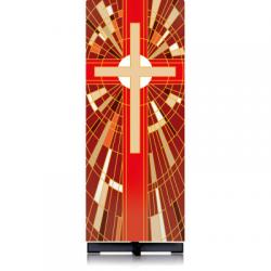  Red Ambo/Lectern Cover - Deco Fabric 