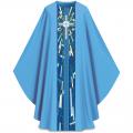  Light Blue Gothic Chasuble - Dupion Fabric 