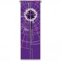  Purple Printed Banner Tapestry - Cross and Shroud 