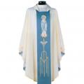  Marian Chasuble with Panel in Misto Lana Fabric 