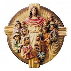  Christ of All Nations Relief in Poly-Art Fiberglass, 34\" & 52\"H 
