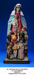  Our Lady w/Children of the World Statue in Fiberglass, 36\" - 72\"H 