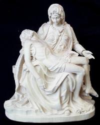  Pieta Statue by Michelangelo in Linden Wood, 9\" & 18\"H 
