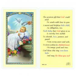  BABY\'S BAPTISMAL LAMINATED HOLY CARD (25 pc) 