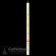  Ornamented Gold Leaf Detailed Paschal Candle #15, 3 x 60 