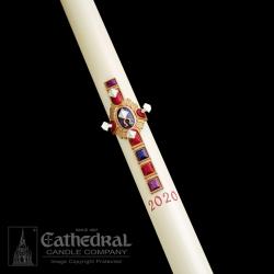  Christ Victorious Paschal Candle #5-2, 2 x 44 