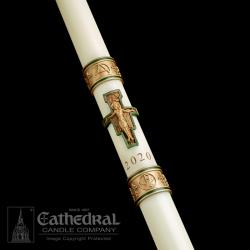  Cross of St. Francis Paschal Candle #4-2, 2 x 36 