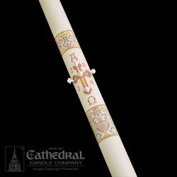  Investiture - Coronation of Christ Paschal Candle #9, 3 x 36 