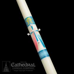  Divine Mercy Paschal Candle #2, 1-1/2 x 34 