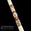  Complementing Altar Candles, Prince of Peace 1-1/2 x 17, Pair 