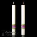  Complementing Altar Candles, Easter Glory 2 x 12, Pair 