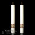  Complementing Altar Candles, Sacred Heart 2 x 17, Pair 