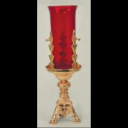  Combination Finish Bronze Altar Sanctuary Lamp: 8130 Style - 15\" Ht 