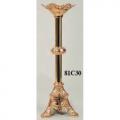  Combination Finish Bronze Altar Candlestick: 8130 Style - 12", 18", 24" Ht 