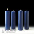  Advent Pillar Stearine SHE 3 x 12, 4 Sarum Blue 