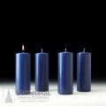  Advent Pillar Stearine 3 x 8 SHE, 4 Sarum Blue 