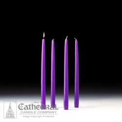  Advent Tapers 4 Purple - 12\" 