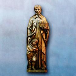  St. Vincent De Paul w/Child Statue in Poly-Art Fiberglass, 76\"H 