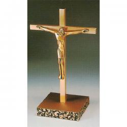  High Polish Finish Bronze Altar Crucifix: 8220 Style - 10\" Ht 