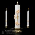  Holy Matrimony Center Candle Gold/Cream 3" x 14" 