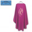  Pure White Humeral Veil w/#864 Embroidery (Chi Rho, Wheat) 