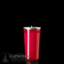  72 Hour Chapel Light Paraffin RUBY Glass (12/cs) 