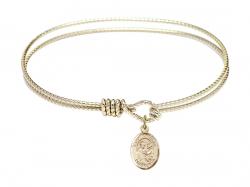  Saint Anthony of Padua Charm Bangle Bracelet 