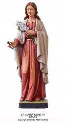  St. Maria Goretti Statue in Linden Wood, 36\"H 