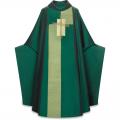  Green Monastic Chasuble Set - Intarsia - Piano Chasuble - Sentia Fabric - 4 Colors 