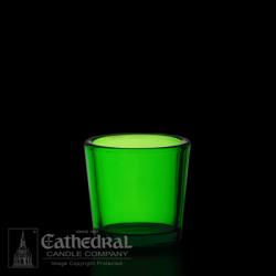  Votive Light Glasses - Green 10 Hour - 12/cs 