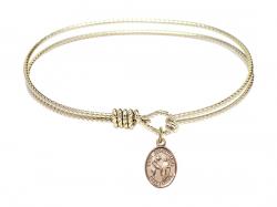  Saint Columbanus Charm Bangle Bracelet 