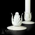  Metal Stand for 1-1/4" Candle White (2 pc) 