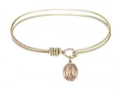  Our Lady of Rosa Mystica Charm Bangle Bracelet 