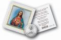  SACRED HEART OF JESUS COIN WITH HOLY CARD (10 PK) 
