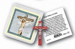  CRUCIFIXION POCKET CROSS WITH HOLY CARD (10 PK) 