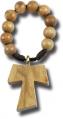  OLIVE WOOD BEAD ROSARY RING (25 PC) 