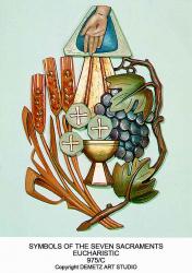  Eucharistic Symbol in Fiberglass, 40\" x 24\" 