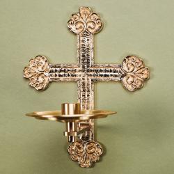  Satin Finish Bronze Consecration/Dedication Candle Holder: 9725 Style 