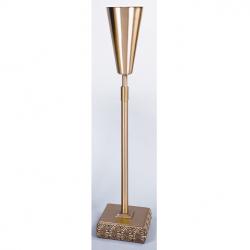  High Polish Finish Adjustable Standing Bronze Flower Vase: 9725 Style - 44\" to 64\" Ht 