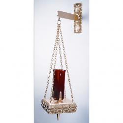  Combination Finish Bronze Hanging Sanctuary Lamp Without Bracket: 9725 Style - 32\" Ht 