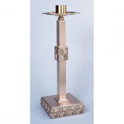  Combination Finish Bronze Low Profile Paschal Candlestick: 9725 Style - 28\" Ht 