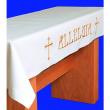  Bread Plate Napkins w/Latin Cross In Easy Care Linen (65% Linen/35% Poly) 