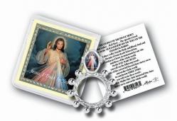  DIVINE MERCY ROSARY RING AND PRAYER CARD (10 PK) 
