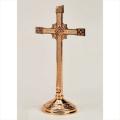  Satin Finish Bronze Altar Cross Without Corpus (B): 9940 Style - 17" Ht 